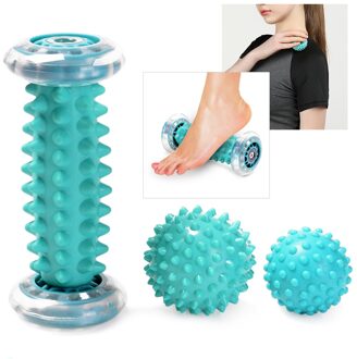 Fasciitis Plantaris Voet Massage Roller Met Spiky Massage Bal Voor Hand Been Rugpijn Therapie Deep Tissue Trigger Punt Herstel