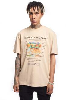 FASE RAVE POSTER T-SHIRT Beige