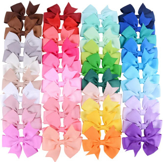 Fashion 10pcs/lot Grosgrain Ribbon Hair Bow with Clips Baby Girls Bow Hair Clip Hairpins Children Photo Props Hair Accessories