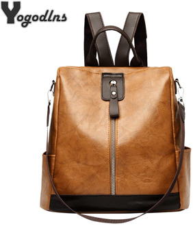 Fashion Anti-theft Women Backpacks Famous Brand High Quality PU Leather Travel Backpack Ladies Large Capacity Shoulder Handbags