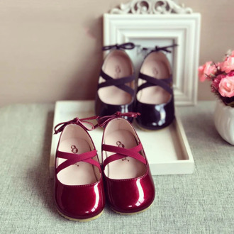 Fashion Baby Girls Leather Shoes Bowknot Princess Shoes For Wedding Party New Spring Autumn Toddler Girls Casual Shoes For Kids