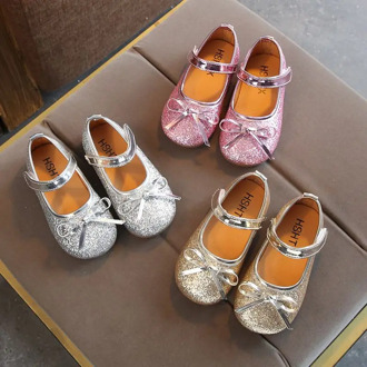 Fashion Baby Girls Shoes Ballet Flat Shoes Casual Glitter Wedding Party Princess Dress Shoes for Girls
