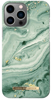 Fashion Backcover voor de iPhone 13 Pro Max - Mint Swirl Marble Groen