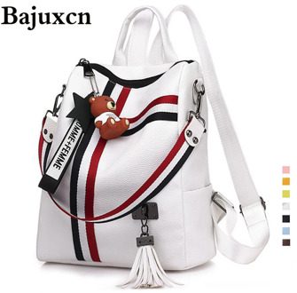 Fashion backpack 2020 new luxury ladies casual high quality soft leather travel backpack large capacity comfortable school bag