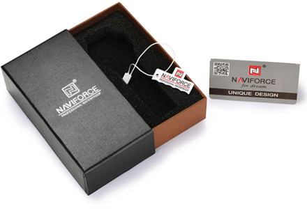Fashion Balck Square Naviforce Watch Gift Box, Hard Card Material It will be sent with Naviforce watch. not be sold separately