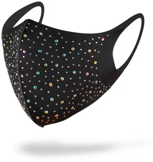 Fashion Bling Rhinestone Nightclub Mask for Women Gilrs Halloween Party Crystal Face Decoration Veil Hip Hop Jewelry