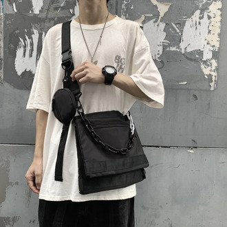 Fashion Boys Girls Shoulder Bag Black Messenger Bags Women Waterproof Male Female Big Capacity Crossbody Bags 2020