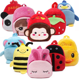 Fashion Children Bags 3D Cartoon Print Plush Kids Backpack Kindergarten Boys and Girls School Bags Mini Backpack Book Bag