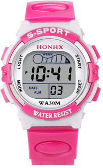 Fashion children's Electronic Watch Pink Waterproof Date Alarm Clock Sport LED Display Kids Digital Watches Boy Wristwatch Girl