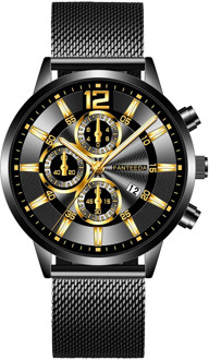 Fashion Color Bright Glass Watch Men Top Luxury Brand Date Men's Stainless Steel Business Clock Men Wrist Watch Montre Homme