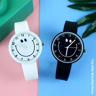 Fashion Cut Smile Kids Watches Girls Rubber Strap Quartz Children Watch Wristwatch Clock Relogio Feminino