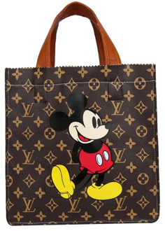 Fashion Disney children's Mickey Mouse handbag cartoon hit color canvas Mickey Minnie women bag lady shoulder bags