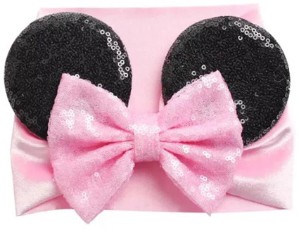 Fashion European American Baby Headbands Disney Mickey Bow Wide Headband Baby Christmas Gift Hair Accessories