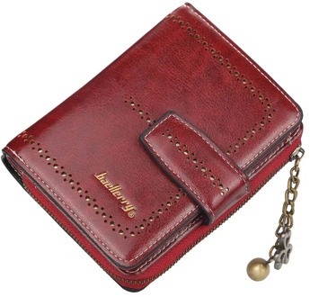 Fashion Hollow Out Design Wallet Women Leather Wallets Zipper Purse Small Vallet Lady Walet Red Pink Short Cute portfel damski