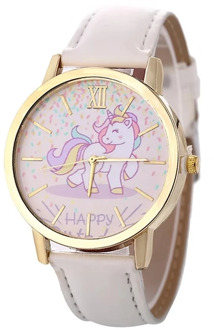 Fashion hot sale men's and women's children's watches unicorn leather with quartz watches kids watch