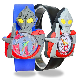 Fashion Kids Watch Cartoon Ultraman Children's Watches Girls Boys Gift Can Bend Strap Dress Children Quartz Wristwatches Clock