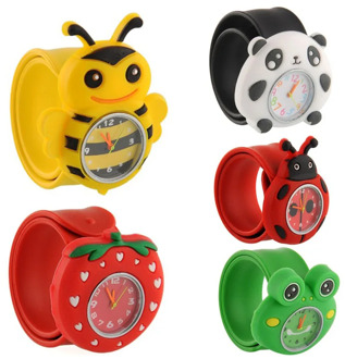 Fashion Kids Watch Cartoon Watch Children Student Silicone Waterproof Quartz WristWatch Slap Cute Gift Candy-colored watches