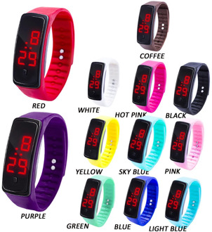 Fashion kids watches smart watch kids детские часы LED Digital Display Bracelet Children's Silica Gel Sports Watch Free Ship