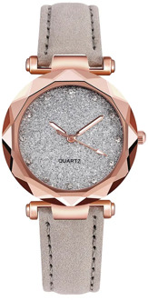 Fashion Korean Rhinestone Rose Gold Quartz Watches New Trend Female Watch Leather Belt Party Neutral Ladies Casual Accessories