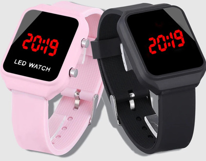 Fashion Led Watch Digital Wristwatch Pink Watch Silicone Children Watches For Boys Reloj Ni o Kids Watches Girl Electronic Clock