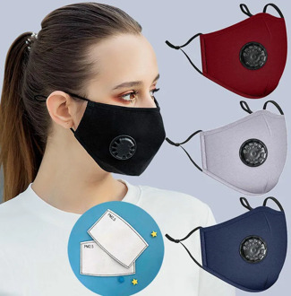 Fashion Mask Cotton Adult Mouth Mask Windproof Mouth-muffle Anti Flu Face Masks Anti Dust Activated Carbon Filter PM2.5 Filter