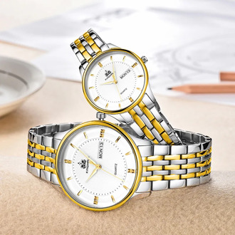 Fashion men and women quartz simple steel strip waterproof lovers watch business watch manufacturers wholesale