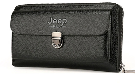 Fashion Men Clutch Bag Leather Purse Long Money Wallet Man Wrist Bag for Phone Large Capacity Business Bags Card Brown Pocket