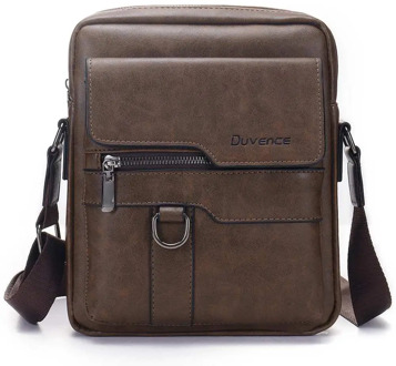 Fashion Men Shoulder Bag for 10.5" ipad Men PU Leather Flaps Men's Crossbody Bags Business Brown Flap Male Solid Messenger Bag