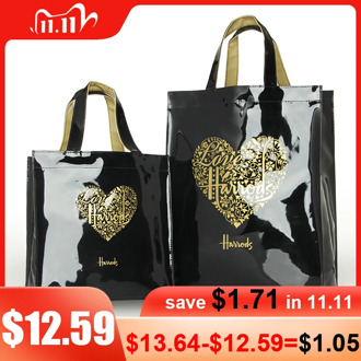 Fashion PVC Reusable Shopping Bag Women's Bag Eco Friendly London Shopper Bag Large Capacity Waterproof Handbag Shoulder Bag