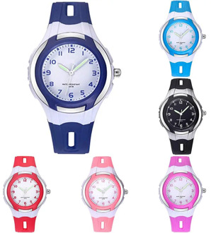 Fashion Round Dial Kid Boy Girl Student Waterproof Quartz Jelly Wrist Watch Gift