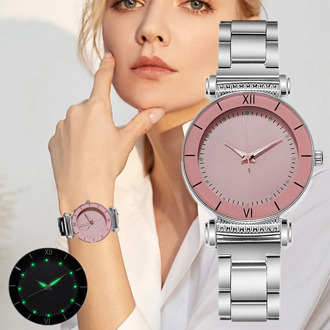 Fashion Silver Stainless Steel Watch For Woman Luminous Dial Women Quartz Luxury Wristwatch Ladies Watch Women relogio feminino