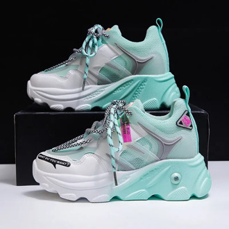 Fashion Sneakers Women Luxury Designer Height 8cm Ladies Footwear Baskets Femme Trainers Platform Shoes Woman Deportivas Mujer