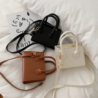 Fashion Solid Color Women Shoulder Handbag PU Portable Totes Crossbody Bags 2020 Daily Bags For Women Mini Messenger Bag