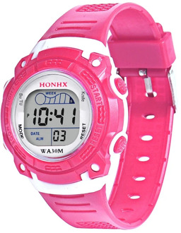 Fashion Sports Children Multifunction LED Electronic Watch Waterproof Alarm Clock Blue Kids Watches Boy Wristwatch Girl Gift