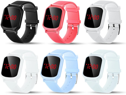 Fashion Sports Kids Watch Kids Children Waterproof LED Digital Watch Silicone Band For Boys Girls Gift Clock WristWatch Unisex