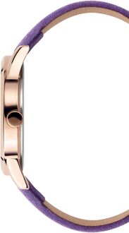 Fashion Suède Dames Paarse Horloge OF711820
