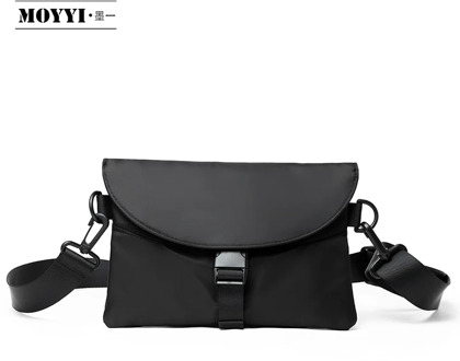 Fashion Trend Men Messenger Bag Pack Nylon Waterproof Casual Men's Shoulder Bag Black Functional Zipper Bag Crossbody for Male