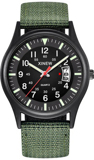 Fashion Watch For Men Luxury Nylon Strap Band Leather Band Military Date Analog Quartz Wristwatch Relogio Masculino 2020 Busines