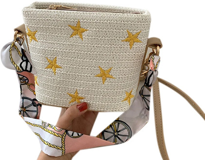 Fashion Wild Ride Western Style Straw Packet Beach Woven Bag Messenger