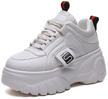 Fashion Woman High Platform Sneakers 2020 Spring Female Shoes Black White Sneakers Breathable Zapatos Casual Mujer size 35-39