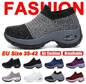 Fashion Women Lightweight Sneakers Running Shoes Outdoor Sports Shoes Breathable Mesh Comfort Platform Shoes Air Cushion Sneaker