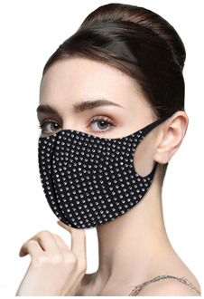 Fashion Women Men Shiny diamond Reusable Breathable Safe Protection Mask Reuse Cotton Face Mouth Mask mascarillas de tela