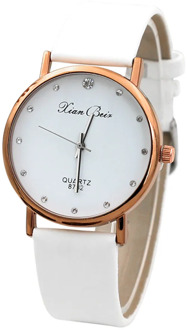 Fashion Women's Diamond Leatheroid Band Round Dial Quartz Wrist Watch WH Часы Мужские Erkek Kol Saati Unisex Fashion Sport Watch