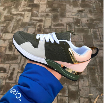 Fashion Women's Sneakers Leopard Print Leather Thick Bottom Increased Sneakers Casual Comfortable Sports Shoes For Ladies New