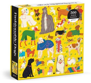 Fashionable Dogs 500 Piece Puzzle - Galison
