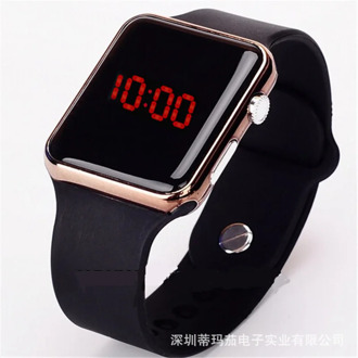 Fashionable Electronic Students Children Watch Kids Watches A Popular Sports Silicone Led Band, Watches Square