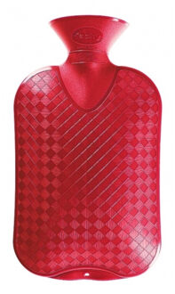 Fashy Kruik - rood - 2 liter - kunststof - warmwaterkruik - waterkruik - warmtekruik