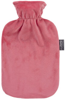 Fashy ® Warmwaterkruik 2L met fleece hoes in roze Roze/lichtroze