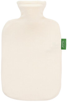 Fashy Warmwaterkruik 2L met fleece hoes in ivoorkleur Wit