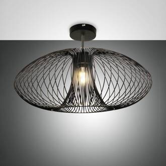 Fassa plafondlamp, zwart, Ø 60 cm, metaal